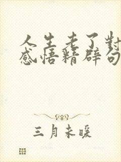 人生老了对感情感悟精辟句子