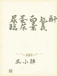 尿蛋白肌酐比值临床意义