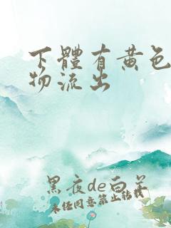 下体有黄色分泌物流出