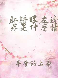 肚脐眼左边一直疼是什么情况