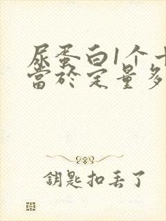 尿蛋白1个十相当于定量多少