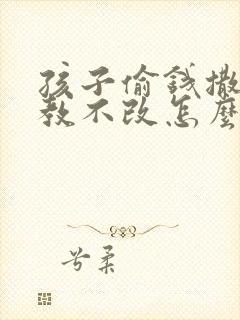 孩子偷钱撒谎屡教不改怎么办