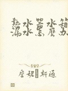 热水器水箱管子漏水怎么办