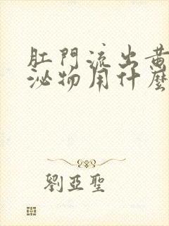 肛门流出黄色分泌物用什么药