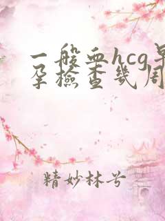 一般血hcg早孕检查几周开始