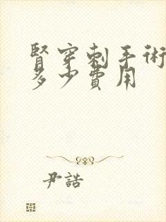 肾穿刺手术需要多少费用