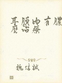 耳膜内有脓液怎么治疗