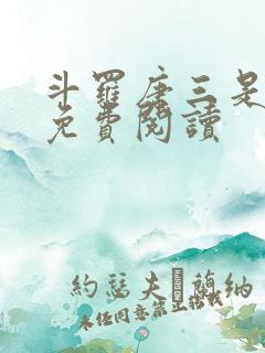 斗罗唐三是我哥免费阅读