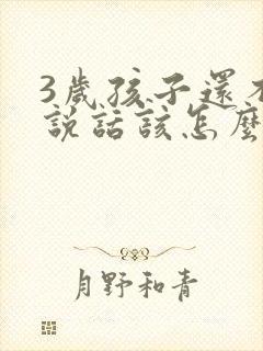 3岁孩子还不会说话该怎么办