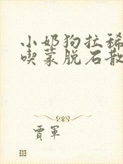 小奶狗拉稀可以吃蒙脱石散吗