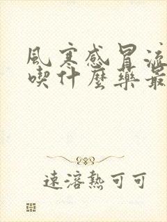 风寒感冒流鼻涕吃什么药最快最有效