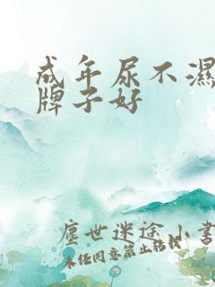 成年尿不湿哪个牌子好