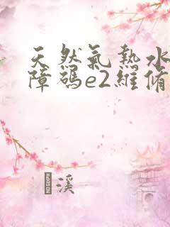 天然气热水器故障码e2维修