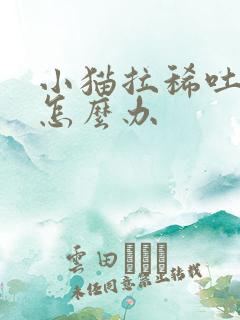 小猫拉稀吐黄水怎么办