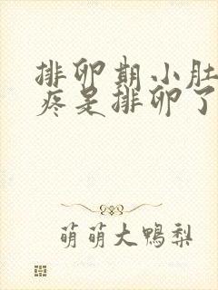 排卵期小肚子胀疼是排卵了吗