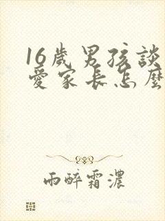 16岁男孩谈恋爱家长怎么办