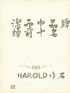 洁面巾品牌排行榜前十名