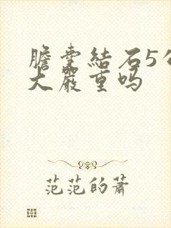 胆囊结石5公分大严重吗