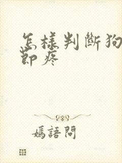 怎样判断狗狗关节疼