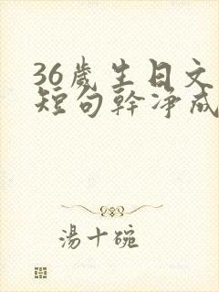36岁生日文案短句干净成熟