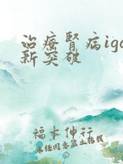 治疗肾病iga新突破