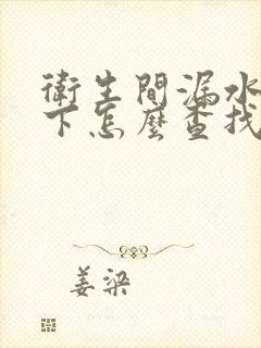 卫生间漏水到楼下怎么查找漏水点多少钱