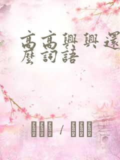 高高兴兴还有什么词语