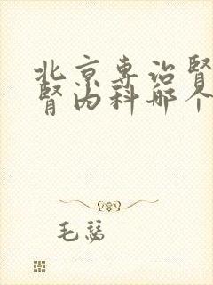 北京专治肾医院肾内科哪个比较好