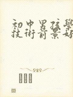 初中男孩学什么技术前景好?