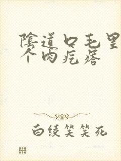 阴道口毛里有一个肉疙瘩