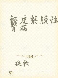 轻度系膜性增生肾病