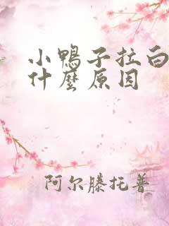 小鸭子拉白屎是什么原因