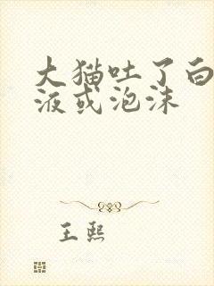 大猫吐了白色黏液或泡沫