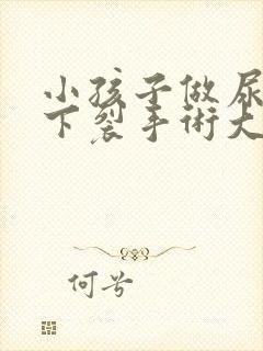 小孩子做尿道口下裂手术大概需要多少钱