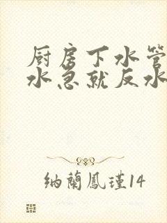 厨房下水管堵塞水急就反水