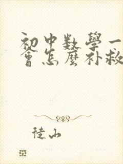 初中数学一点不会怎么补救