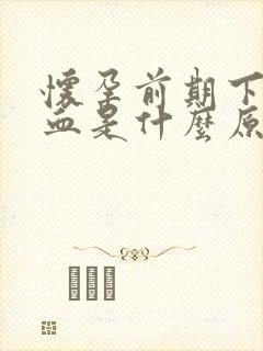 怀孕前期下面出血是什么原因