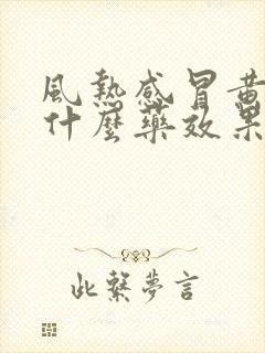 风热感冒黄痰吃什么药效果好