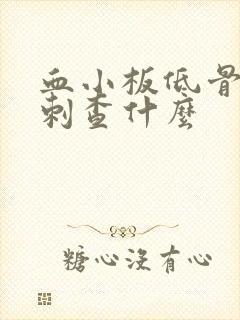 血小板低骨髓穿刺查什么