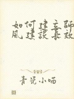 如何建立师德师风建设长效机制