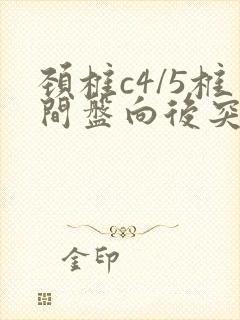 颈椎c4/5椎间盘向后突出,硬膜囊受压