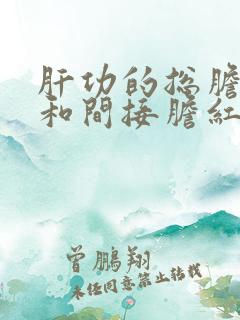 肝功的总胆红素和间接胆红素高是什么原因