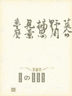 梦见摘野菜是什么意思周公解梦