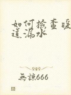 如何检查暖气管道漏水