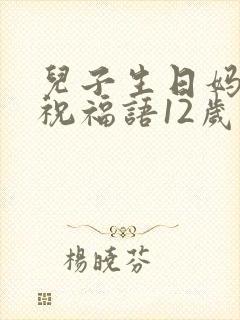 儿子生日妈妈的祝福语12岁