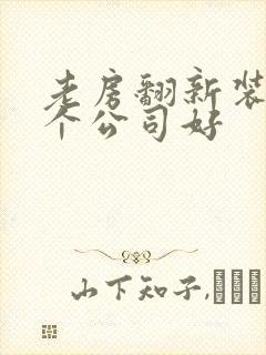 老房翻新装修哪个公司好