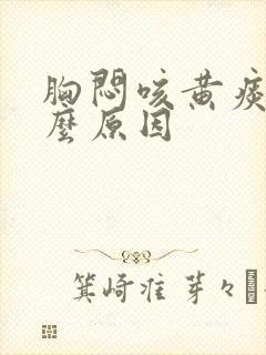 胸闷咳黄痰是什么原因