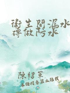 卫生间漏水不砸砖做防水