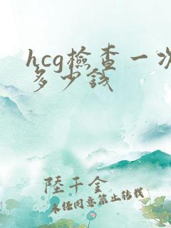 hcg检查一次多少钱