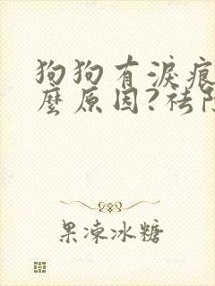 狗狗有泪痕是什么原因?祛除狗狗泪痕